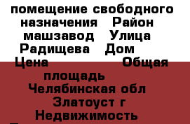 помещение свободного назначения › Район ­ машзавод › Улица ­ Радищева › Дом ­ 1 › Цена ­ 1 800 000 › Общая площадь ­ 60 - Челябинская обл., Златоуст г. Недвижимость » Помещения продажа   . Челябинская обл.,Златоуст г.